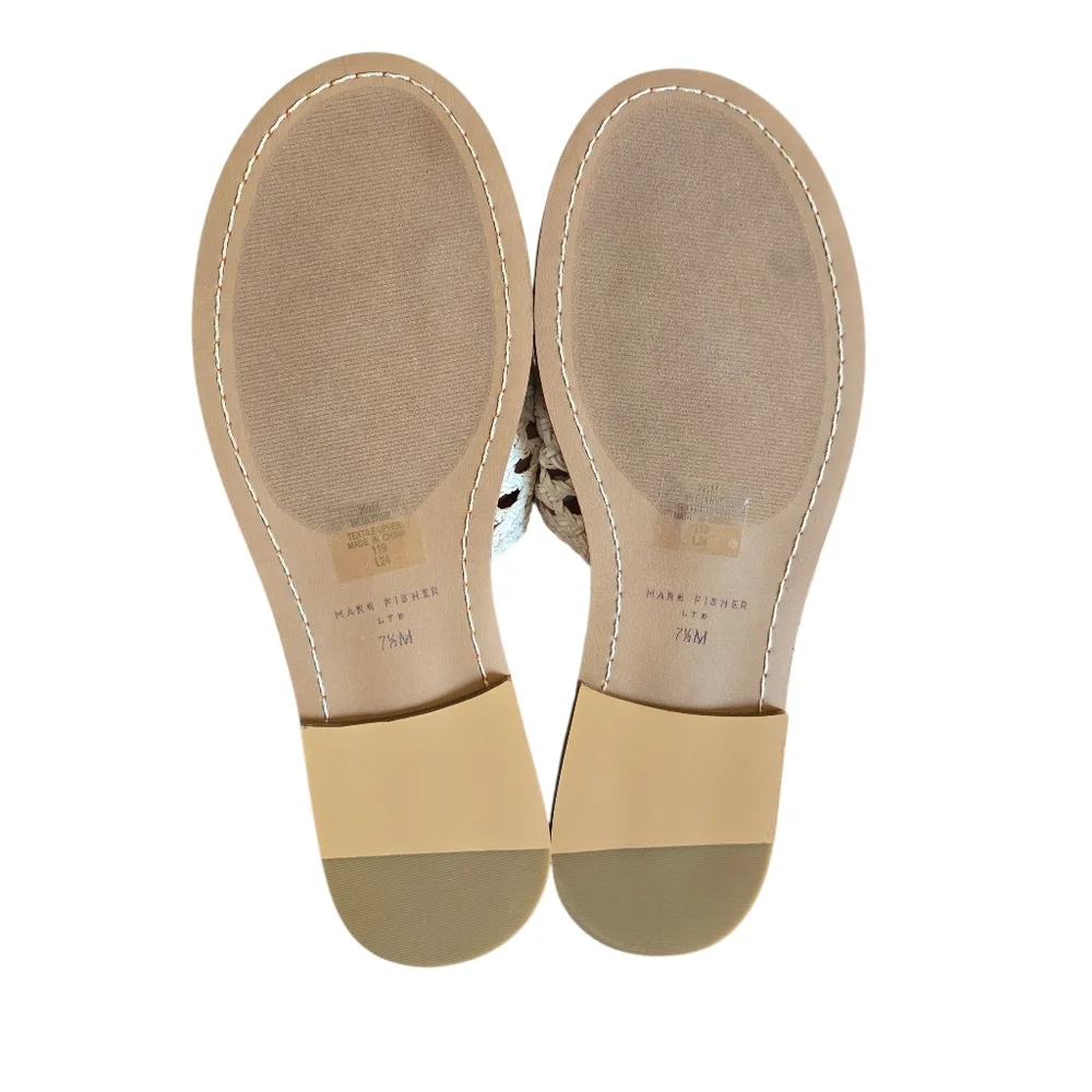 NIB Marc Fisher LTD Glynne Woven Flat Sandals, Size 7.5M